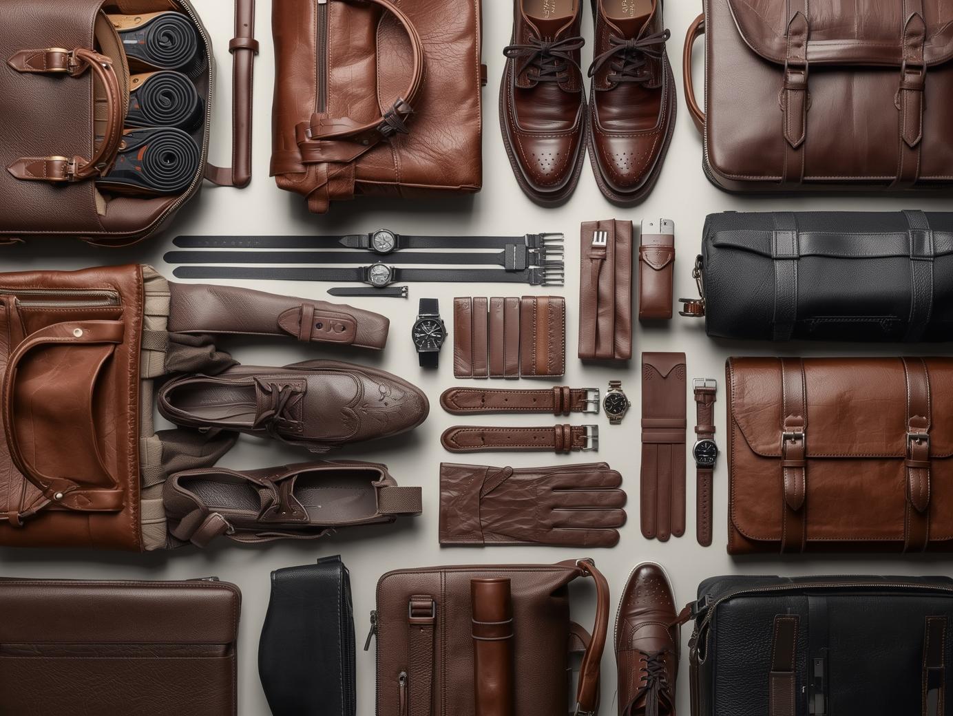 Leather Products Background